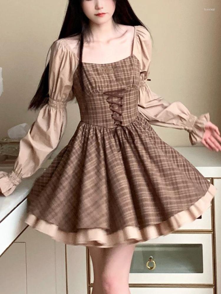 Casual Dresses 2023 Summer Kawaii Party Lolita Dress Women Causal Long Sleeve Y2k Mini Female Plaid Slim One Piece Korean Chic, Coffee
Casual Dresses 2023 Summer Kawaii Party Lolita Dress Women Causal Long Sleeve Y2k Mini Female Plaid Slim One Piece Korean Chic, Coffee
