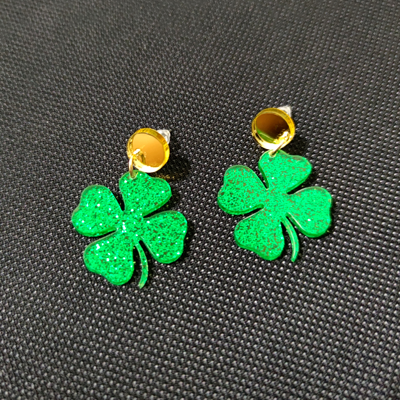 New Glitter Acrylic Cute Four-leaf Clover Drop Earrings for Women Trendy Jewelry Fashion Accessories
New Glitter Acrylic Cute Four-leaf Clover Drop Earrings for Women Trendy Jewelry Fashion Accessories