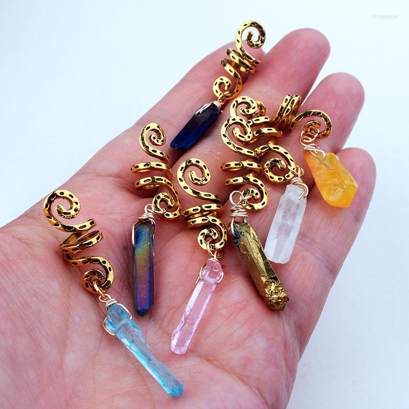 Hair Clips Viking Spiral Braided Jewelry Irregular Quartz Wand Natural Stone Tassel Colorful Crystal Accessories For Women Femme
Hair Clips Viking Spiral Braided Jewelry Irregular Quartz Wand Natural Stone Tassel Colorful Crystal Accessories For Women Femme