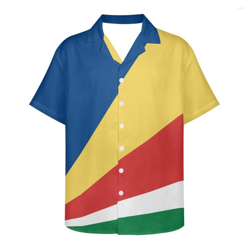 Men's Casual Shirts Seychelles Flag Design Pattern Summer Vintage Fashion Short Sleeve Hawaii For Men Camisa Masculina Holiday Party, Hdr2070358f16
Men's Casual Shirts Seychelles Flag Design Pattern Summer Vintage Fashion Short Sleeve Hawaii For Men Camisa Masculina Holiday Party, Hdr2070358f16