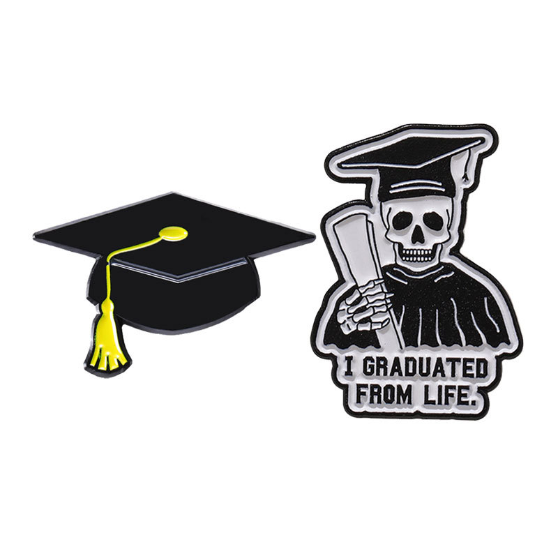 Season of graduation doctor hat black skull hat brooch Cute Anime Movies Games Hard Enamel Pins Collect Metal Cartoon Brooch Backpack Hat Bag Collar Lapel Badges, Color #1
Season of graduation doctor hat black skull hat brooch Cute Anime Movies Games Hard Enamel Pins Collect Metal Cartoon Brooch Backpack Hat Bag Collar Lapel Badges, Color #1