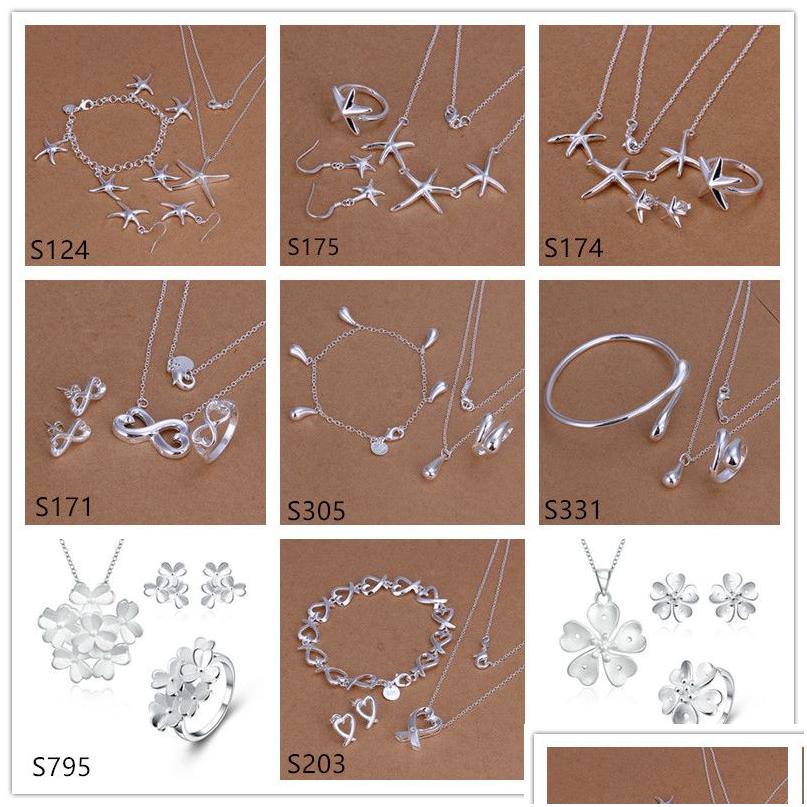 Bracelet Earrings Necklace Mixed Style Womens Sterling Sier Jewelry Sets Fashion 925 Bracelet Earring Ring Set Gts58 Drop Delivery Dhfjy, Silver
Bracelet Earrings Necklace Mixed Style Womens Sterling Sier Jewelry Sets Fashion 925 Bracelet Earring Ring Set Gts58 Drop Delivery Dhfjy, Silver