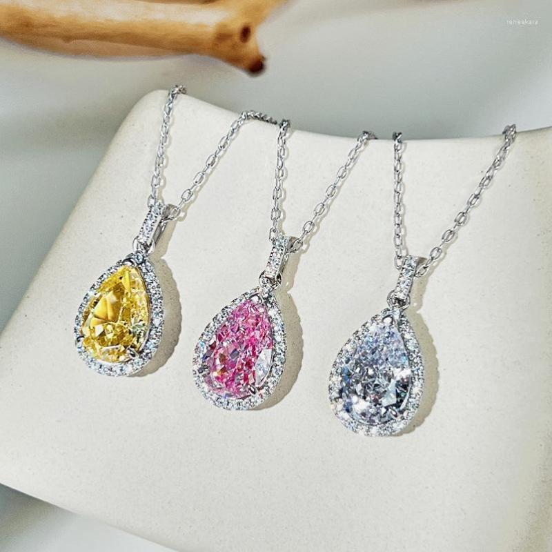 Chains S925 Sterling Silver Necklace Colorful Zircon Pendant Charm Jewelry Hypoallergenic For Women Birthday Valentine's Day Gift
Chains S925 Sterling Silver Necklace Colorful Zircon Pendant Charm Jewelry Hypoallergenic For Women Birthday Valentine's Day Gift
