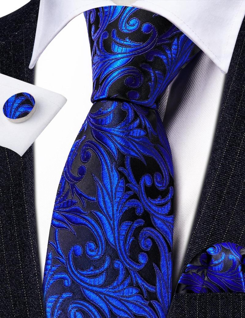 Bow Ties Royal Blue Necktie Silk Floral Set Formal Jacquard Woven Handkerchief Cufflinks Designer Business Party Birthdy Gift LN-6471
Bow Ties Royal Blue Necktie Silk Floral Set Formal Jacquard Woven Handkerchief Cufflinks Designer Business Party Birthdy Gift LN-6471