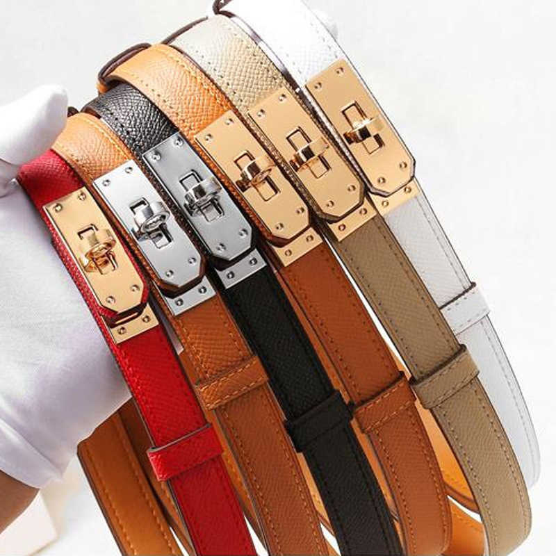 Designer H Family's New Lock Women's Belt Buckle Ke1lY Palm Pattern Kelly Thin Simple Leather 
Designer H Family's New Lock Women's Belt Buckle Ke1lY Palm Pattern Kelly Thin Simple Leather