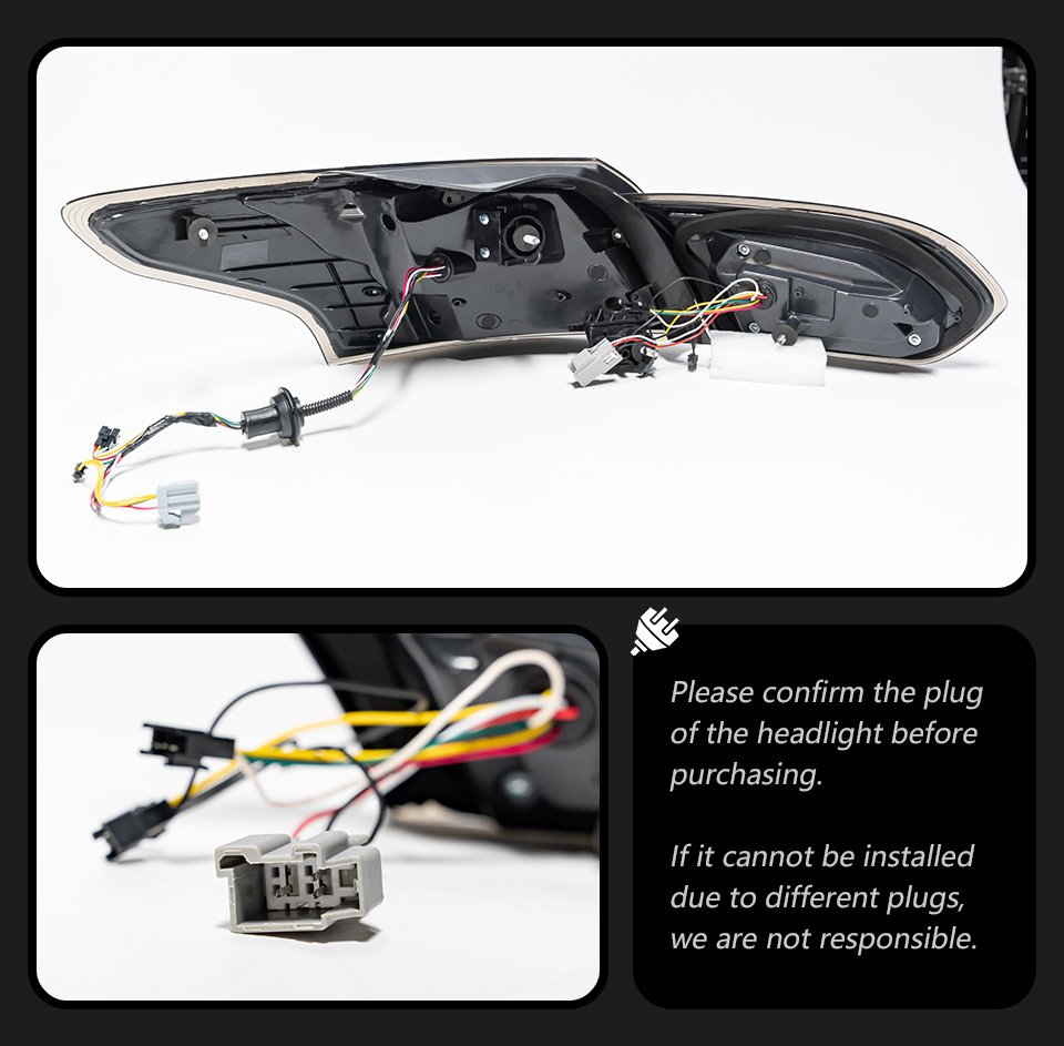 Car Styling Taillights For Ford Focus Sedan 2015-20 18 LED Rear Lights Dynamic Signal Light Reversing Daily Running Fog Taillight