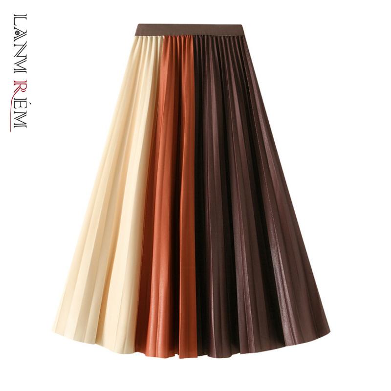Capris LANMREM Women's Spring 2023 New Color Block Pleated Long Skirt Elastic Waist Temperament Big Fold Fashion Skirts 2C642, Coffee
Capris LANMREM Women's Spring 2023 New Color Block Pleated Long Skirt Elastic Waist Temperament Big Fold Fashion Skirts 2C642, Coffee