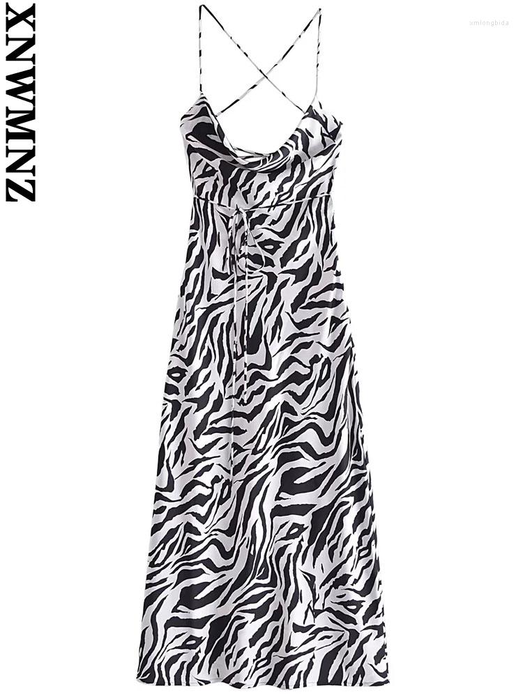 Casual Dresses XNWMNZ Robe Sexy Women 2023 Fashion Zebra Printed Summer Midi Long Dress Vintage Backless Thin Straps Female Vestidos, Picture color
Casual Dresses XNWMNZ Robe Sexy Women 2023 Fashion Zebra Printed Summer Midi Long Dress Vintage Backless Thin Straps Female Vestidos, Picture color
