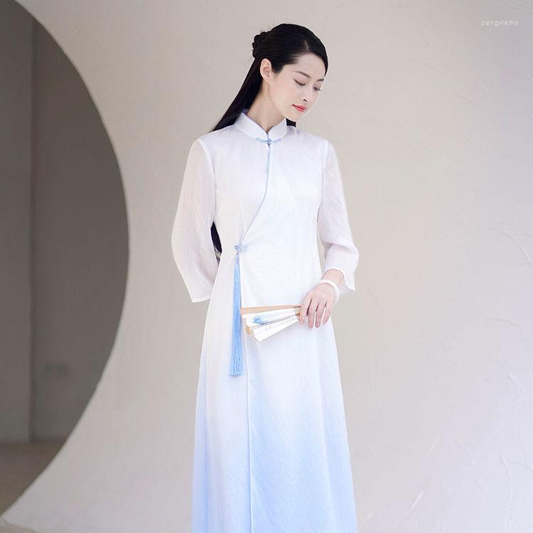 Ethnic Clothing Spring Autumn Women Elegant Ao Dai Dress Vintage Vietnamese Traditional Cheongsam Modern Aodai Qipao
Ethnic Clothing Spring Autumn Women Elegant Ao Dai Dress Vintage Vietnamese Traditional Cheongsam Modern Aodai Qipao