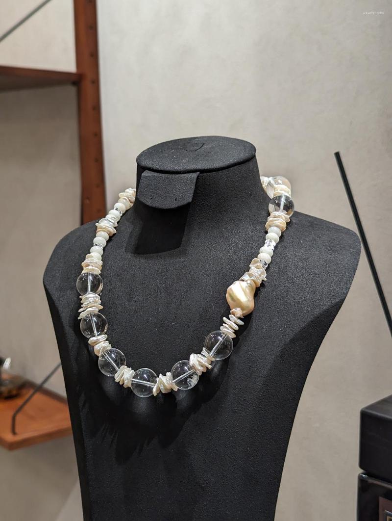 Chains Amorita Original Niche Design Glass Beads Paired With Natural Pearl Necklace Gifts
Chains Amorita Original Niche Design Glass Beads Paired With Natural Pearl Necklace Gifts