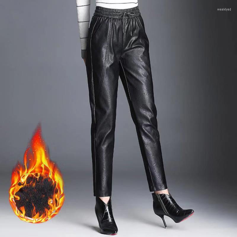 Women' Pants 3XL Faux Leather For Women High Waist Loose Harem Autumn Winter Plus Velvet Streetwear PU Pockets C416, Black no velvet
Women' Pants 3XL Faux Leather For Women High Waist Loose Harem Autumn Winter Plus Velvet Streetwear PU Pockets C416, Black no velvet