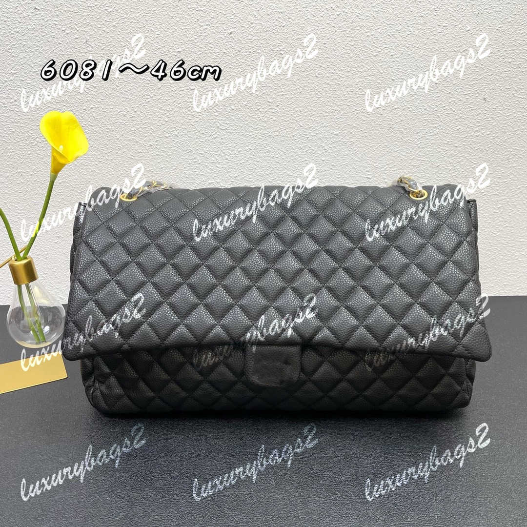 Duffel Hand Luggage Men Travel Bags Genuine Leather Boarding Duffle Bag 46cm Waterproof Large Capacity Caviar Skin Gold Hardware Handbag, Black
Duffel Hand Luggage Men Travel Bags Genuine Leather Boarding Duffle Bag 46cm Waterproof Large Capacity Caviar Skin Gold Hardware Handbag, Black