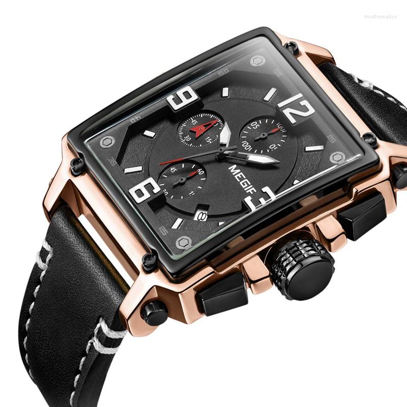 Wristwatches MEGIR Top Brand Creative Men Clock Luxury Chronograph Quartz Watches Leather Sport Army Military Wrist Saat, Brown
Wristwatches MEGIR Top Brand Creative Men Clock Luxury Chronograph Quartz Watches Leather Sport Army Military Wrist Saat, Brown