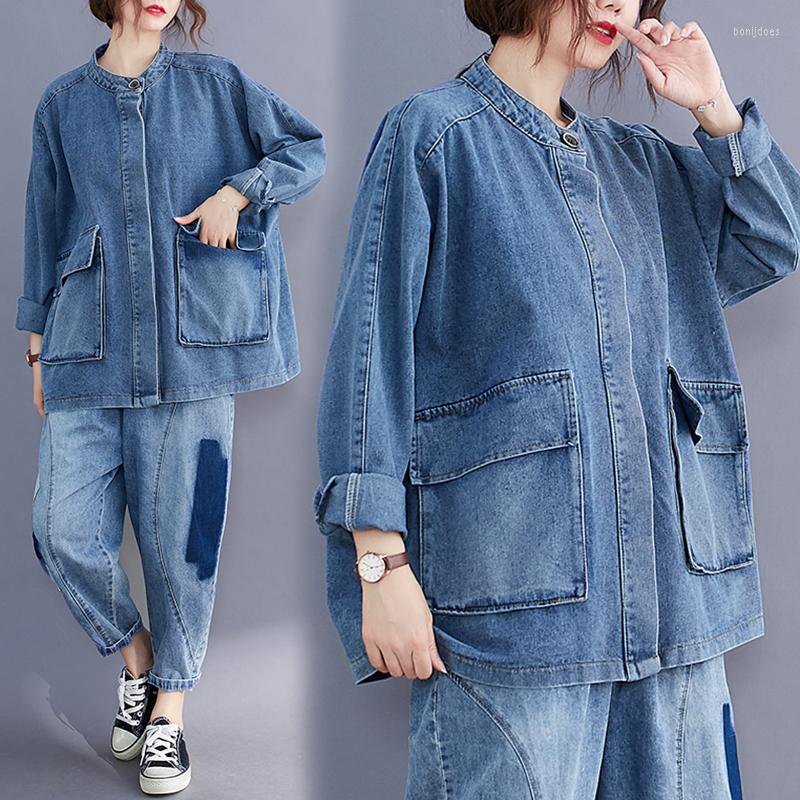 Women's Jackets Femmes Jeans Jacket Korean Long Sleeves Zipper Denim Coat Women Double Pocket Autumn Winter Windbreaker Female Outwear, Blue
Women's Jackets Femmes Jeans Jacket Korean Long Sleeves Zipper Denim Coat Women Double Pocket Autumn Winter Windbreaker Female Outwear, Blue