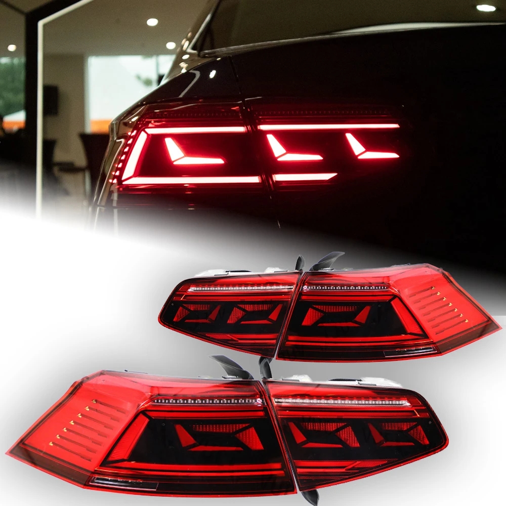 Car Rear Taillights for VW Passat B8 Tail Light 20 15-20 19 Magotan LED DRL Dynami Signal Lamp Brake Reverse Taillight