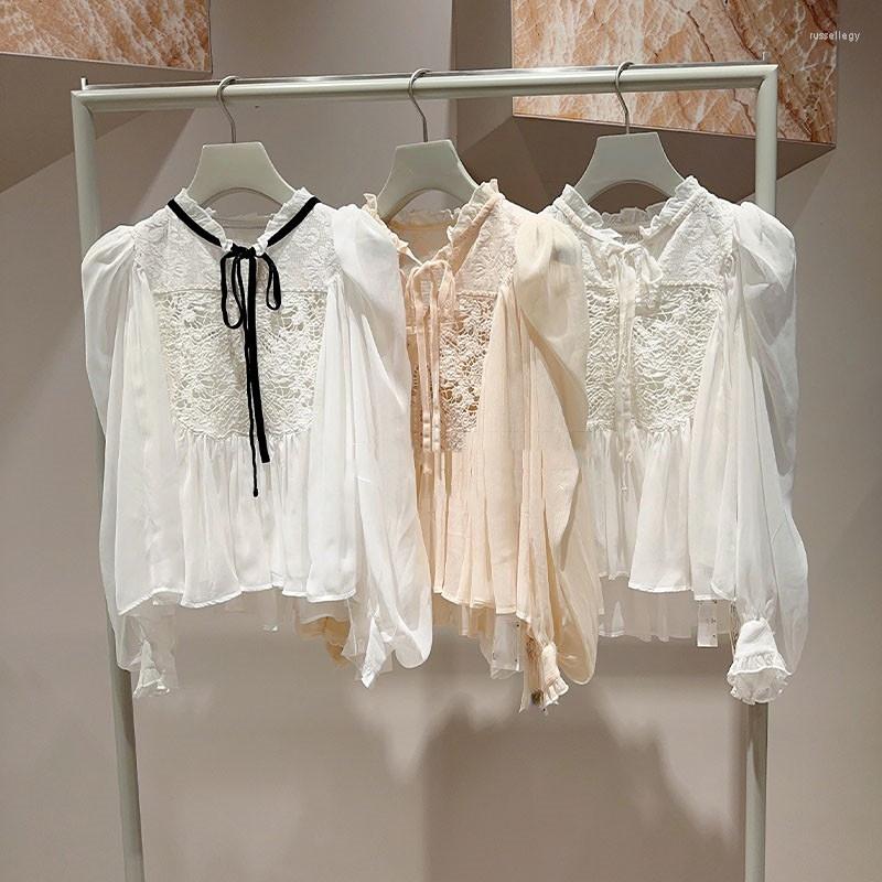 Women's Blouses DUTRIEUX Japanese Embroidery Lace Women Tops Lantern Sleeve Sweet Up Blusas Mujer 2023 Spring White Fresh Soft Camisas, Pink
Women's Blouses DUTRIEUX Japanese Embroidery Lace Women Tops Lantern Sleeve Sweet Up Blusas Mujer 2023 Spring White Fresh Soft Camisas, Pink