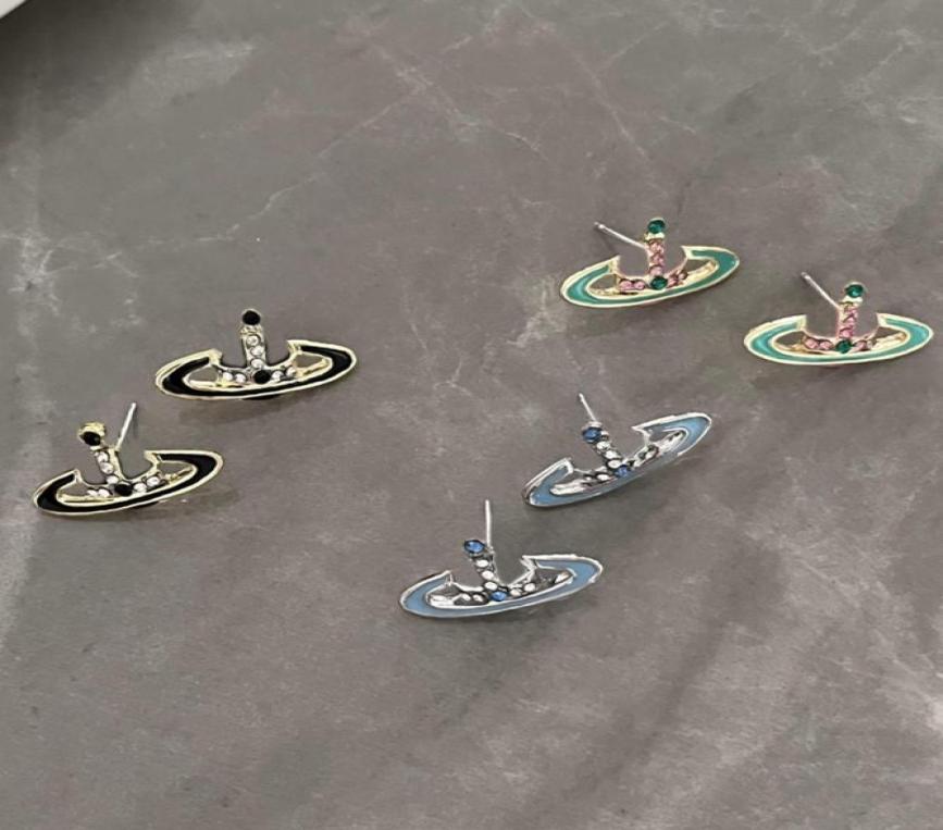 Cute Saturn Stud Earring Women Cross Planet Earrings Fashion Jewelry for Gift Party1833438