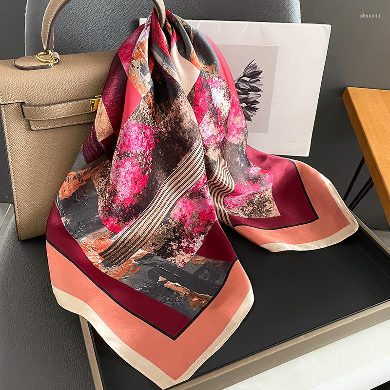 Scarves Natural Silk Scarf Women Square Beach Shawl Wraps Neck Tie Female Hair Hand Wrist Foulard Hijab Bandana
Scarves Natural Silk Scarf Women Square Beach Shawl Wraps Neck Tie Female Hair Hand Wrist Foulard Hijab Bandana