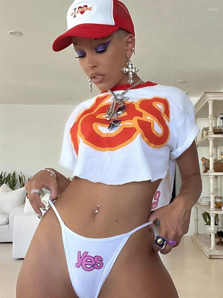 Women' Tracksuits Kalevest Y2K Two Piece Sets Letter Pattern Crop Top And Sexy Thong White Streetwear Rave Women Hippie Clothes
Women' Tracksuits Kalevest Y2K Two Piece Sets Letter Pattern Crop Top And Sexy Thong White Streetwear Rave Women Hippie Clothes