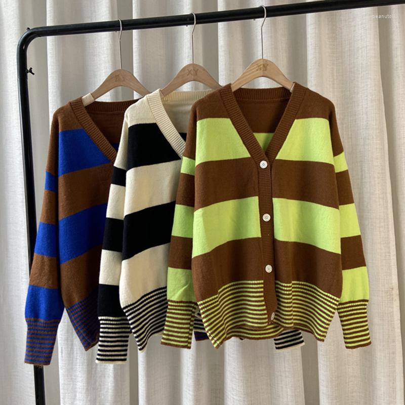 Women's Knits Autumn Women Knitted Cardigan V-Neck Long Sleeve Striped Vintage Loose Thin Korean Versatile Casual Fashion Female Sweater, Green
Women's Knits Autumn Women Knitted Cardigan V-Neck Long Sleeve Striped Vintage Loose Thin Korean Versatile Casual Fashion Female Sweater, Green