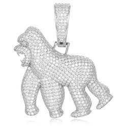necklace moissanite chain Full VVS Iced Out Gorilla Pendant Bg Sterg Sier Pass Dia Test Hiphop Jewelry For Men