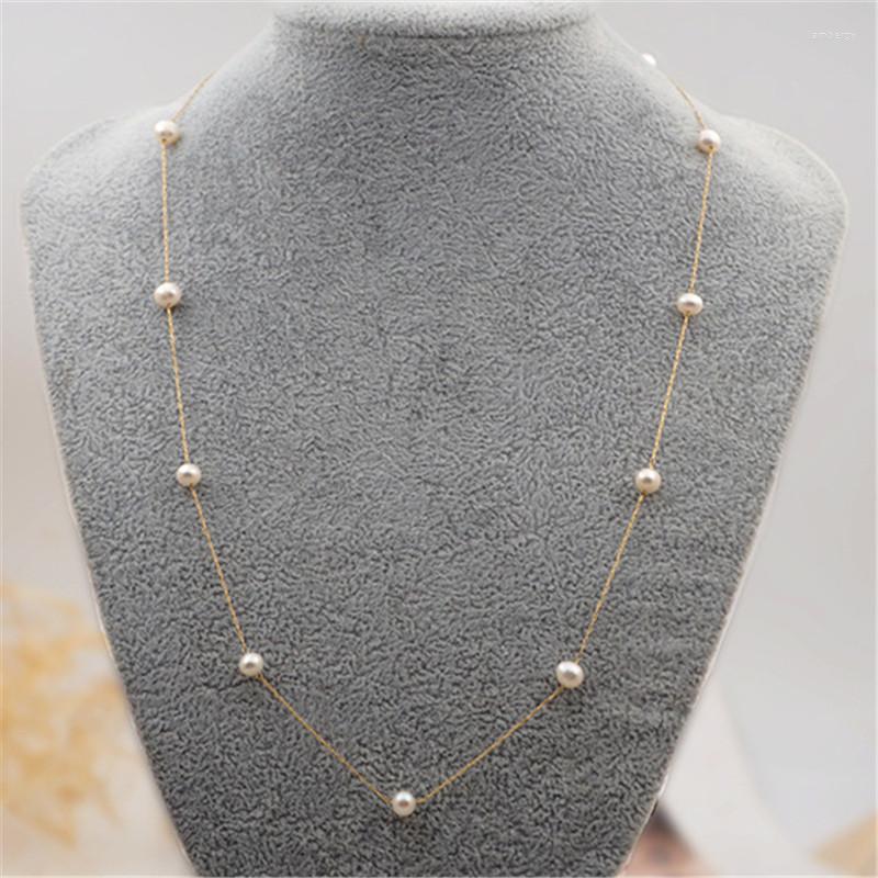 Chains Simple Natural Freshwater Pearls Long Chain Sweater Necklace Lady Clavicle Collar Women Jewelry Party Prom Necklaces
Chains Simple Natural Freshwater Pearls Long Chain Sweater Necklace Lady Clavicle Collar Women Jewelry Party Prom Necklaces