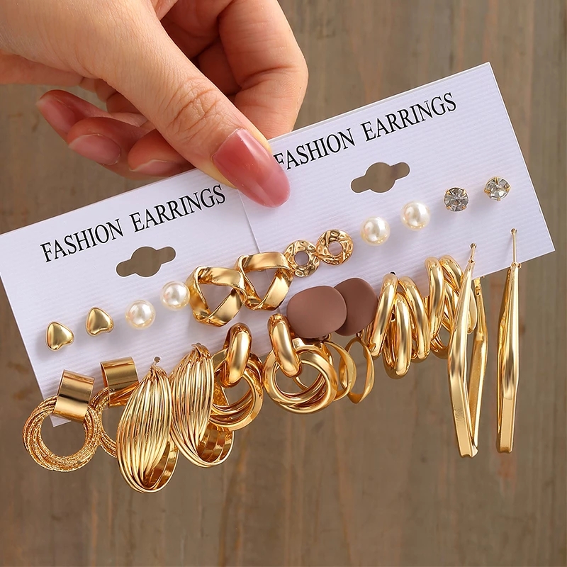 Vintage Gold Plated Earrings Set Metal Pearl Heart Twist Geometric Hollow Hoop Earrings For Woman 2022 Fashion Jewelry Gifts
Vintage Gold Plated Earrings Set Metal Pearl Heart Twist Geometric Hollow Hoop Earrings For Woman 2022 Fashion Jewelry Gifts