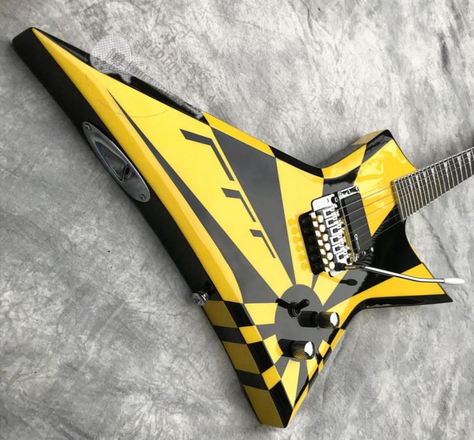Michael Sweet Jack Son Explorer Stryper Electric Guitar Black Yellow Stripe Floyd Rose Tremolo Bridge Whammy Bar China EMG Pick3134080
Michael Sweet Jack Son Explorer Stryper Electric Guitar Black Yellow Stripe Floyd Rose Tremolo Bridge Whammy Bar China EMG Pick3134080