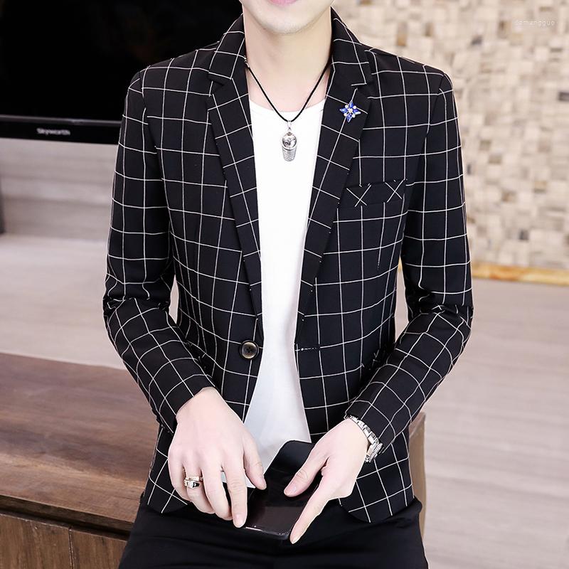 Men's Suits Small Suit Jacket Men's Tartan Korean Version Slim Ruffian Handsome Trend Formal Single Spring, Gray
Men's Suits Small Suit Jacket Men's Tartan Korean Version Slim Ruffian Handsome Trend Formal Single Spring, Gray