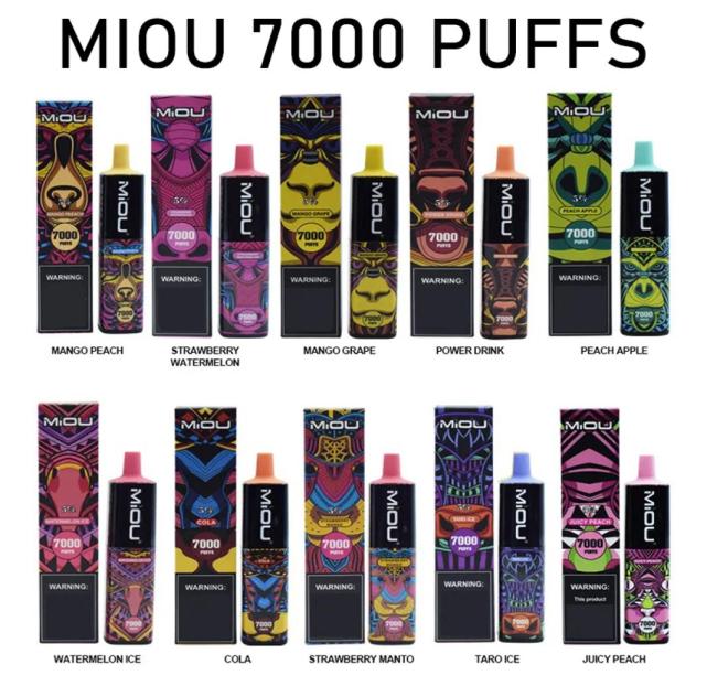 Original MIOU 7000 Puffs Disposable E Cigarettes Puff 7k Puffs Vape pen With 15ml Prefilled 650mAh Rechargeable 10mesh coil TYPE6899395
Original MIOU 7000 Puffs Disposable E Cigarettes Puff 7k Puffs Vape pen With 15ml Prefilled 650mAh Rechargeable 10mesh coil TYPE6899395