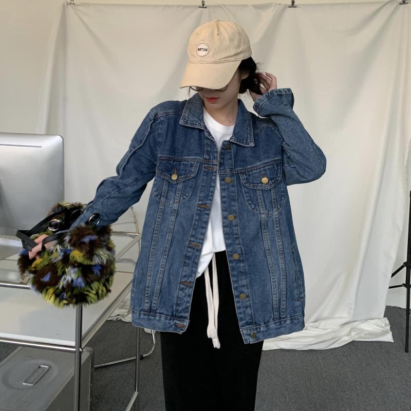 Women' Jackets 2023 Autumn Vintage Hong Kong Style Denim Loose Korean Slim Jacket Top, Blue
Women' Jackets 2023 Autumn Vintage Hong Kong Style Denim Loose Korean Slim Jacket Top, Blue