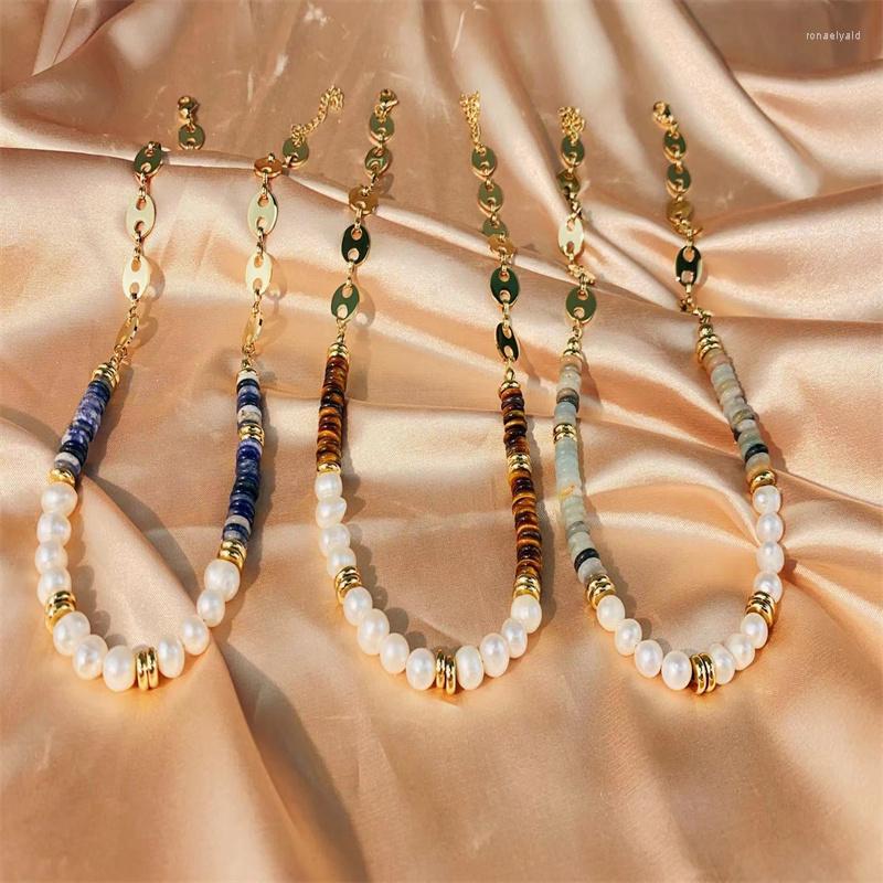 Chains Bohemian Freshwater Pearl Natural Stone Titanium Steel Beaded Clavicle Chain Personality Light Luxury Niche Design Necklace
Chains Bohemian Freshwater Pearl Natural Stone Titanium Steel Beaded Clavicle Chain Personality Light Luxury Niche Design Necklace