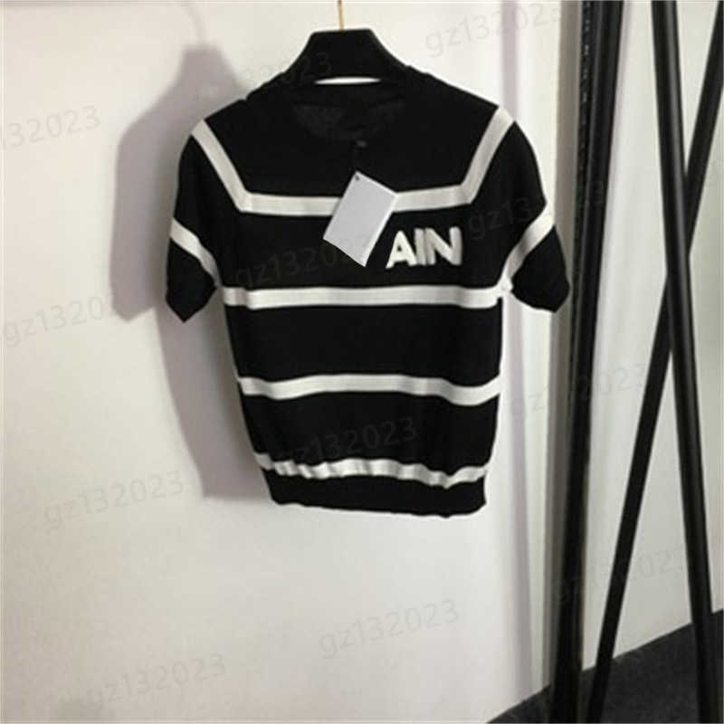 Womens Sweaters Casual Tshirts Tops Fashion Plush Embroidered Letter Logo Clashing Stripes Black Short Sleeve Knit Top Summer Women Clothing, 10
Womens Sweaters Casual Tshirts Tops Fashion Plush Embroidered Letter Logo Clashing Stripes Black Short Sleeve Knit Top Summer Women Clothing, 10