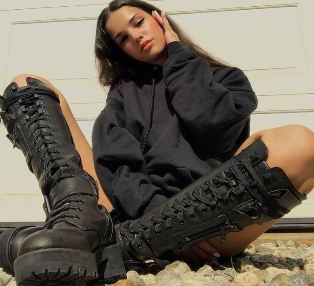 Plus Size 3445 Brand Luxury Designer Female Pocket Combat Boots Cool Punk Goth Platform Chunky Street Buckle women039s Boots H5176566, White
Plus Size 3445 Brand Luxury Designer Female Pocket Combat Boots Cool Punk Goth Platform Chunky Street Buckle women039s Boots H5176566, White