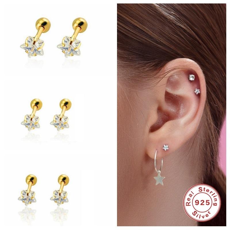 Stud Earrings Aide 3/4/5mm 925 Sterling Silver Bling Zircon White Star Gemstone Luxury Piercing For Women Jewelry 1Pcs
Stud Earrings Aide 3/4/5mm 925 Sterling Silver Bling Zircon White Star Gemstone Luxury Piercing For Women Jewelry 1Pcs