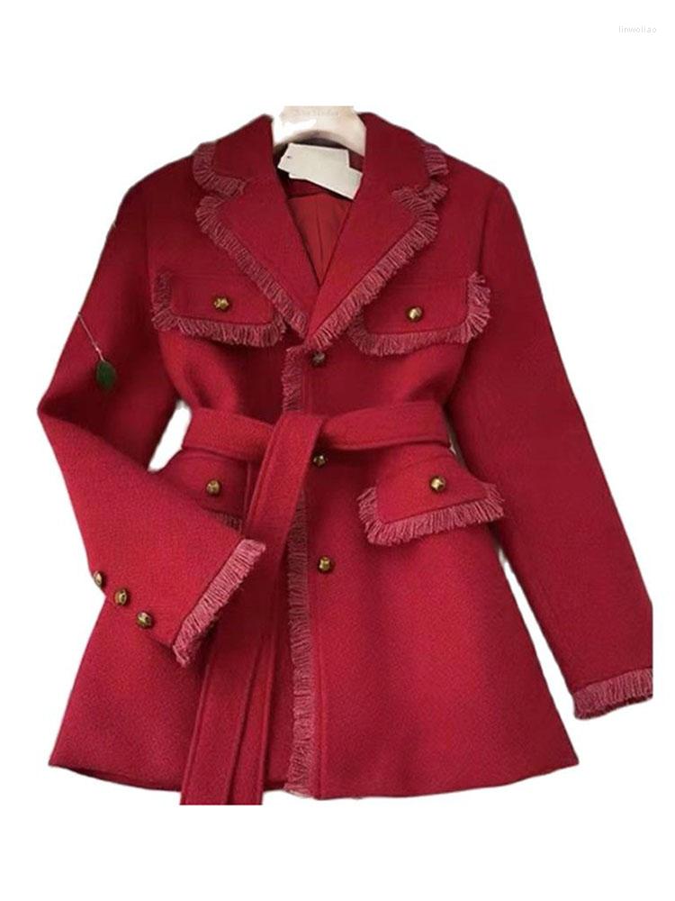 Women's Jackets S-3XL Wool Tweed Casual Loose Lapel Ladies Suit Mid-Length Winter Spring Full Sleeve Female Blazer Jacket With Belt, Black spring
Women's Jackets S-3XL Wool Tweed Casual Loose Lapel Ladies Suit Mid-Length Winter Spring Full Sleeve Female Blazer Jacket With Belt, Black spring