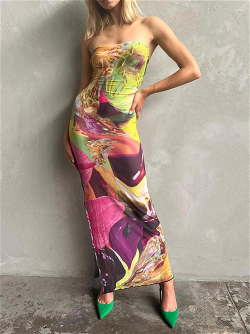 Casual Dresses Tie Dye Print Wrapped Chest Long Dress Women Off Shoulder Strapless Beach Vacation Sleeveless Elegant Skinny Robe Female, Multi
Casual Dresses Tie Dye Print Wrapped Chest Long Dress Women Off Shoulder Strapless Beach Vacation Sleeveless Elegant Skinny Robe Female, Multi