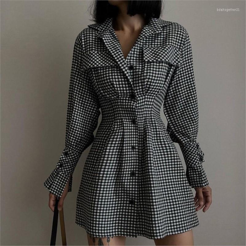 Casual Dresses Spring Women' Dress 2023 Fashion Long-Sleeved Plaid Shirt With Waist Collection Design A-Line, Black
Casual Dresses Spring Women' Dress 2023 Fashion Long-Sleeved Plaid Shirt With Waist Collection Design A-Line, Black