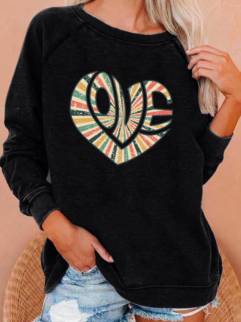 Women' Hoodies Colorful Love Heart Vintage Women Sweatshirt Raglan Long Sleeve Round Neck Pullover Spring And Summer Femme Top, Black
Women' Hoodies Colorful Love Heart Vintage Women Sweatshirt Raglan Long Sleeve Round Neck Pullover Spring And Summer Femme Top, Black