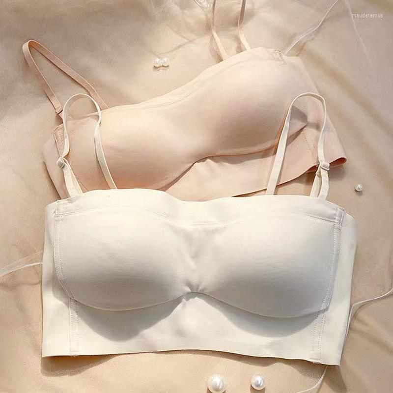 Bras Removable Shoulder Strap Strapless Bra For Woman Invisible Tube Tops Lingerie Seamless Breathable Sexy Wrapped Chest Wedding, White
Bras Removable Shoulder Strap Strapless Bra For Woman Invisible Tube Tops Lingerie Seamless Breathable Sexy Wrapped Chest Wedding, White