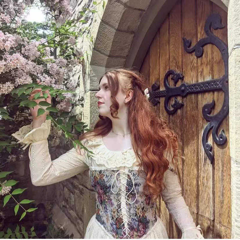 Women's French Court Style Bustier Vest - Lace-Up Corset Top, Slim Fit Suspender Harness, Vintage Gothic Lingerie, Wrap Chest Corset Dress