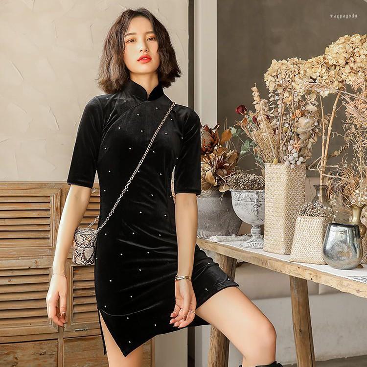 Ethnic Clothing Elegant Women Party Dress Oriental Young Girls Prom Qipao Chinese Style Mandarin Collar Cheongsam Vestidos Modern Mini Qi
Ethnic Clothing Elegant Women Party Dress Oriental Young Girls Prom Qipao Chinese Style Mandarin Collar Cheongsam Vestidos Modern Mini Qi