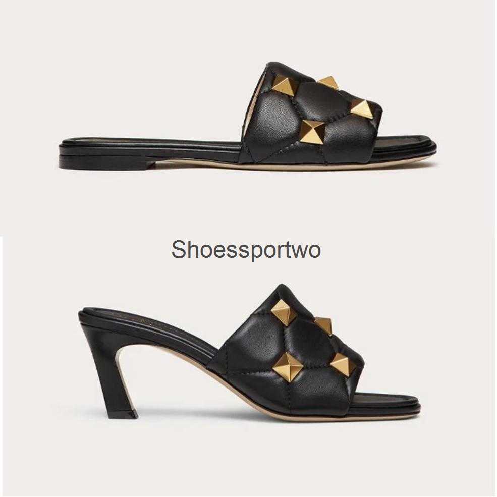Roman Stud Slide Women Shoes Sandal Quilted Rivet Slides 65mm High Heels Flat Slippers Rhombus pattern Lea Jex, Color 8
Roman Stud Slide Women Shoes Sandal Quilted Rivet Slides 65mm High Heels Flat Slippers Rhombus pattern Lea Jex, Color 8