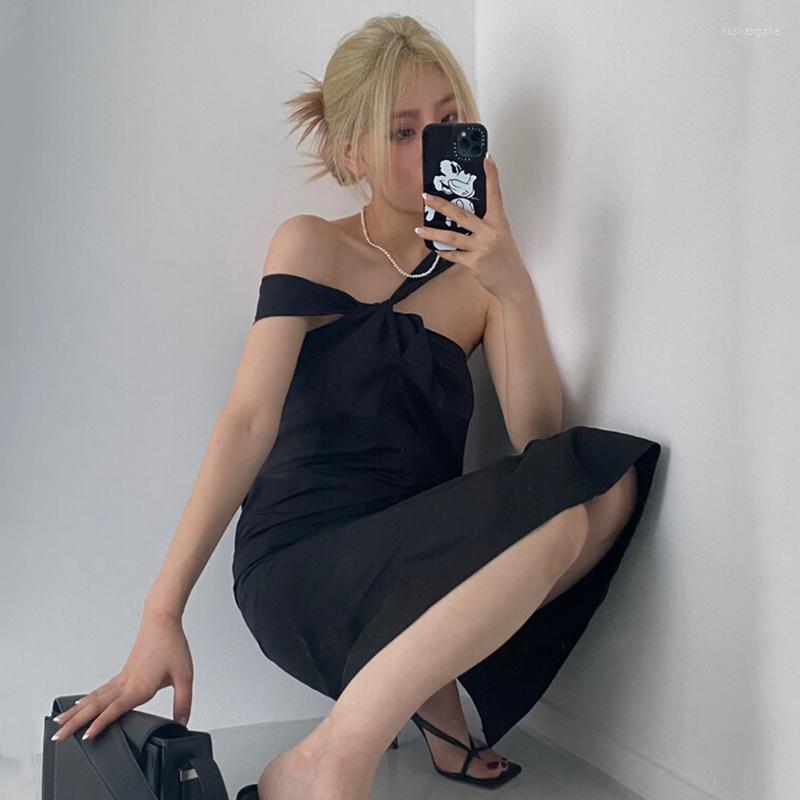 Casual Dresses Sexy Summer Dress Halter Slash Neck Long Midi Women Vintage Black Party Designer Slim Harajuku Split Elegant
Casual Dresses Sexy Summer Dress Halter Slash Neck Long Midi Women Vintage Black Party Designer Slim Harajuku Split Elegant