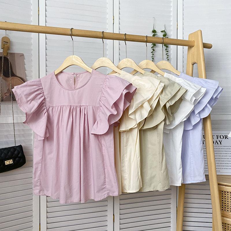 Women's Blouses Korean Ruffles O-Neck Shirts For Girls Sleeve Pullover Loose Women All-match 2023 Summer Fashion Tops Drop, Green
Women's Blouses Korean Ruffles O-Neck Shirts For Girls Sleeve Pullover Loose Women All-match 2023 Summer Fashion Tops Drop, Green