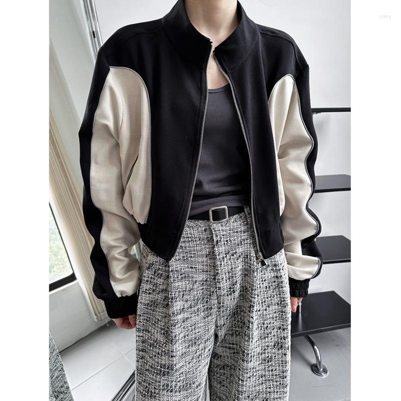 Women's Jackets Stand Collar Short Contrast Women Jacket Vintage Long Sleeve High Waist Sports Zipper Coat 2023, Black
Women's Jackets Stand Collar Short Contrast Women Jacket Vintage Long Sleeve High Waist Sports Zipper Coat 2023, Black