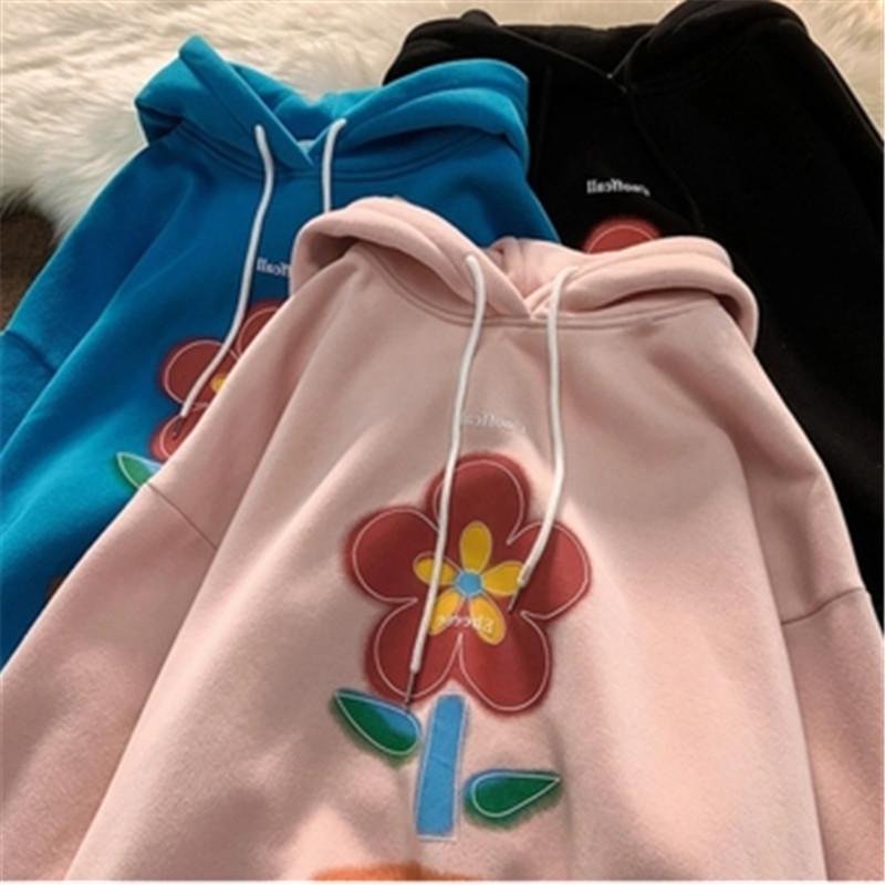 Women's Hoodies & Sweatshirts Harajuku Tide Women Oversized Autumn Winter Fashion 3 Colors Chic Flower Print Hoody Female Loose Casual Tops, Black
Women's Hoodies & Sweatshirts Harajuku Tide Women Oversized Autumn Winter Fashion 3 Colors Chic Flower Print Hoody Female Loose Casual Tops, Black