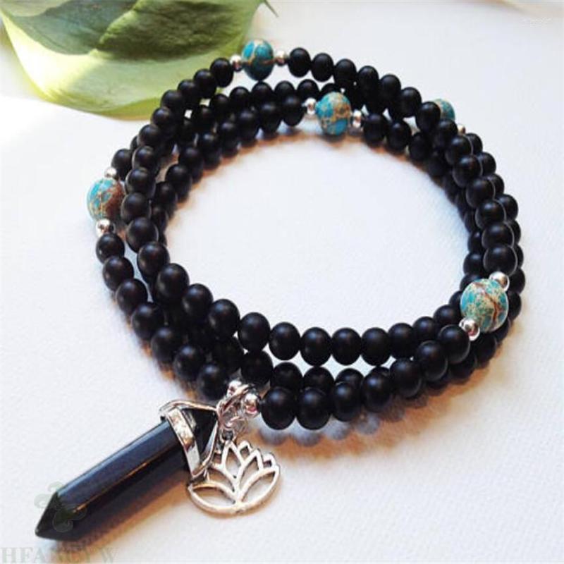 Chains 6mm Black Agate Gemstone 108 Beads Mala Bracelet Hexagon Pendant Healing Ly Energy Handmade Veins Chain Natural
Chains 6mm Black Agate Gemstone 108 Beads Mala Bracelet Hexagon Pendant Healing Ly Energy Handmade Veins Chain Natural