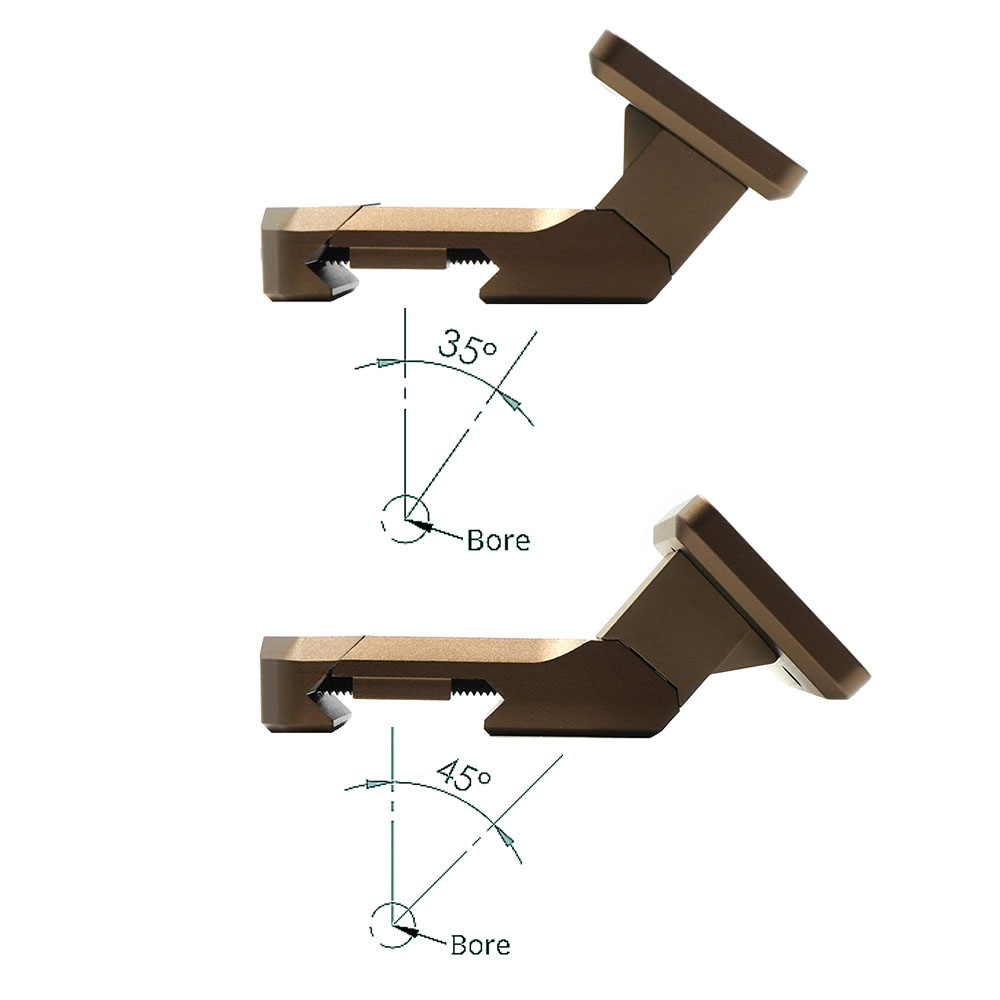 Tactical Offset Optic Mount RM45 With 2Piece Plate For Mini RMR Micro Red Dot Plate FDE And Black Color In Stock Fit 20mm Rail