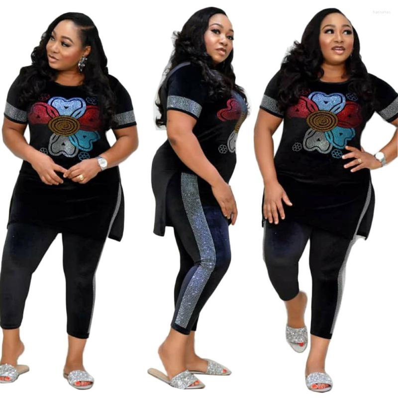 Ethnic Clothing 2 Piece African Casual Suit Pleuche Elastic Diamond T-shirt Top And Pants Matching Sets Women Fashion Two Sportswear
Ethnic Clothing 2 Piece African Casual Suit Pleuche Elastic Diamond T-shirt Top And Pants Matching Sets Women Fashion Two Sportswear